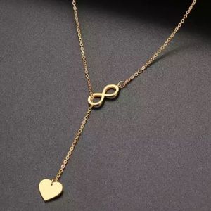Fashion "8" And Heart Shape Pendant Layered style Necklace